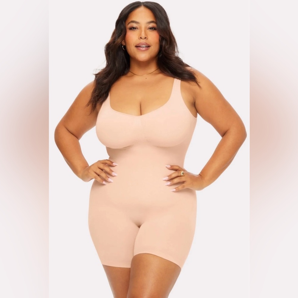 Yitty Plus Size Nearly Naked Shaping Mid Thigh Bodysuit 3X / 4X